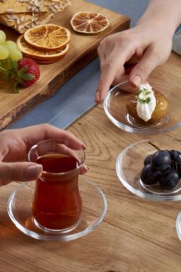 HELDENA Türk Çay Bardakları 120 ml – 6'lı Şeffaf Cam Set 10