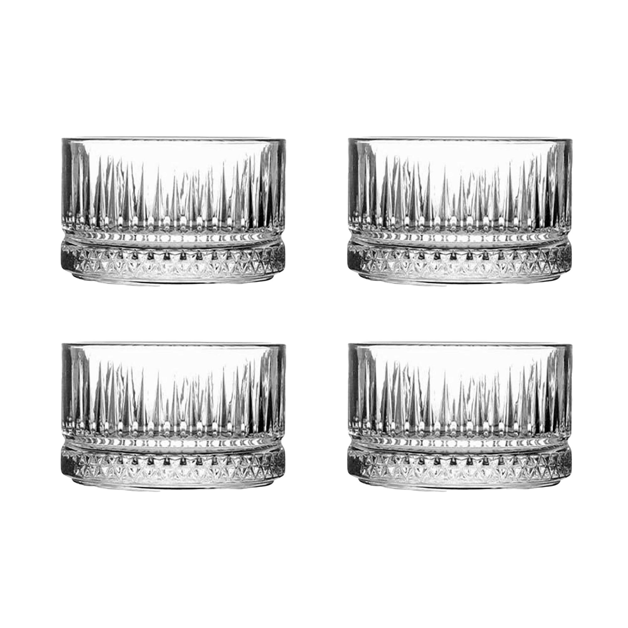 HELDENA Glass Bowls 235 ml – Set of 4, Round, Stackable, Lead-Free