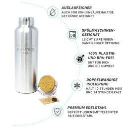 فلاسک مسافرتی HELDENA مدل Outdoor با ظرفیت 750 ml – استیل ضدزنگ با درب بامبو 2