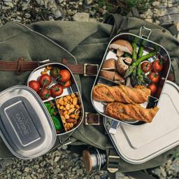 ظرف غذای HELDENA Lunchbox Classic XL با حجم 1400 ml – ظرف استیل ناهار و میانوعده همراه با دیواره جداکننده 5